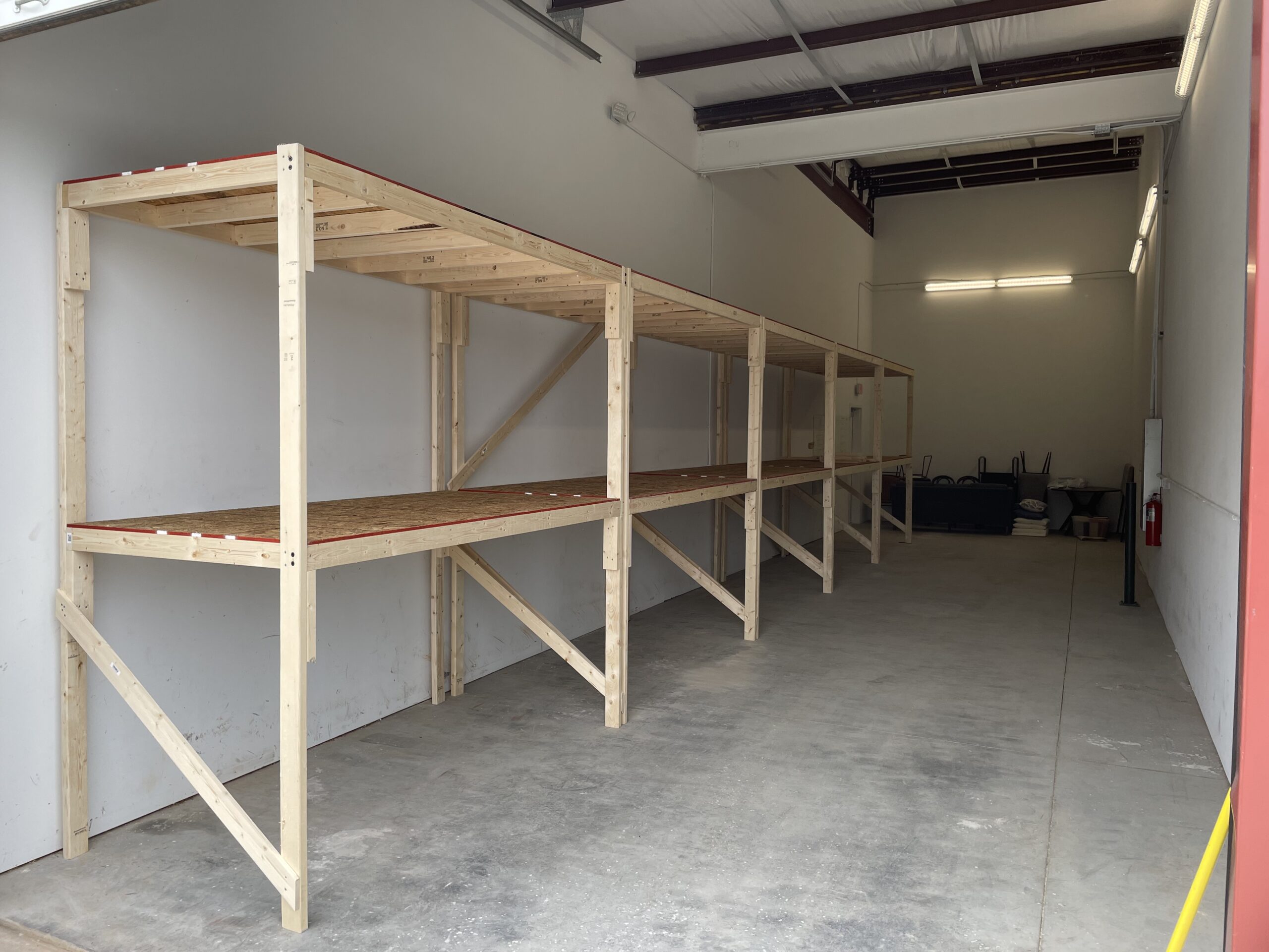 Custom wood shelving system installed — Bull City Handyman Durham NC